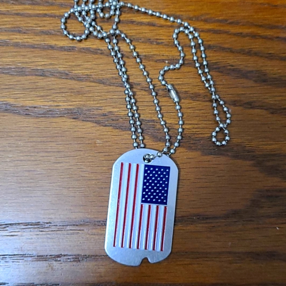 American Flag Dogtag